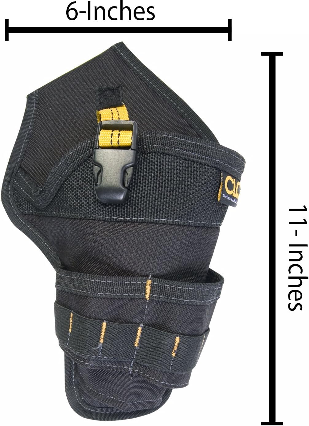 Custom Leathercraft 5023 Deluxe Cordless Poly Drill Holster, Black (Pack of 1) - Image 2