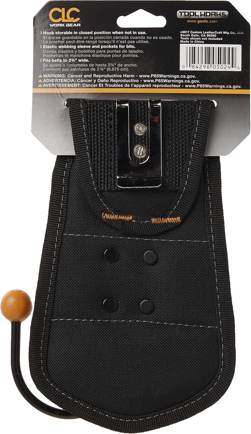 Custom Leathercraft 5024 Cordless Drill Hook, Black - Image 3