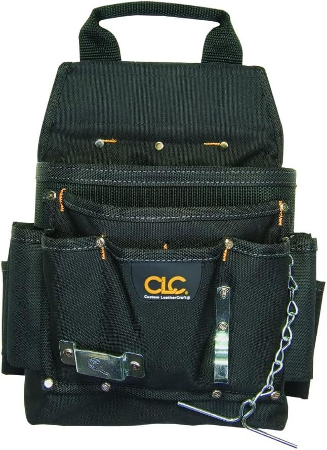 CLC Custom Leathercraft 5505 Professional Electrician's Tool Pouch, Ballistic Poly, 12Pocket , Black - Image 2