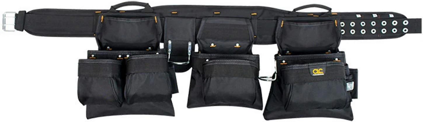 CLC Custom Leathercraft 5605 Professional Carpenters Combo Tool Belt, Black, 18 Pocket - Image 2