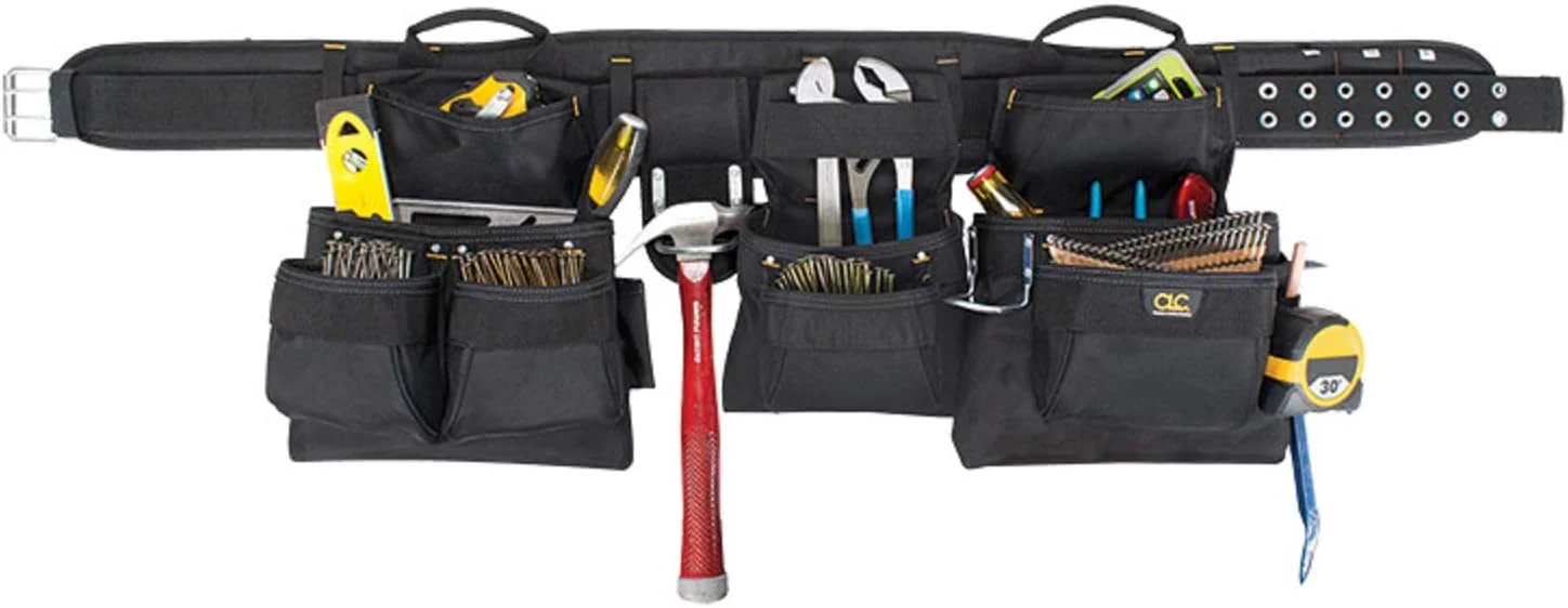 CLC Custom Leathercraft 5605 Professional Carpenters Combo Tool Belt, Black, 18 Pocket - Image 3