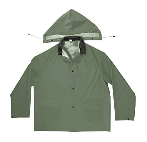 CLC Custom Leathercraft Climate Gear R131 2 Piece Heavyweight PVC Trench Coat 3XL Green - Image 2