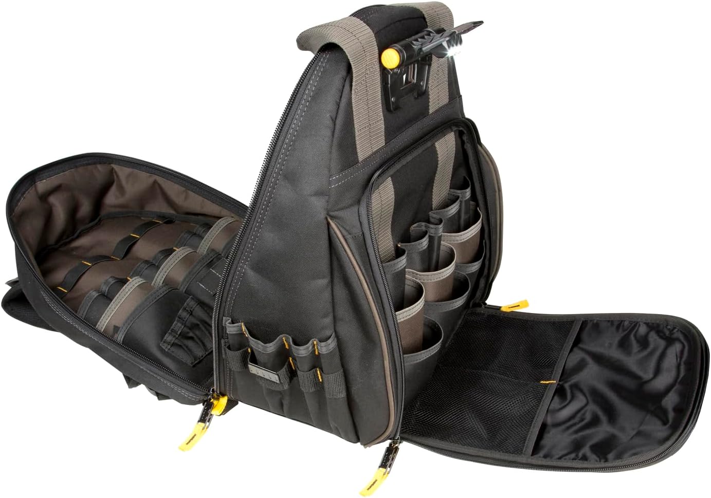 Custom Leathercraft | ‎L255 | CLC Custom Leathercraft L255 Tech Gear 53 Pocket Lighted Backpack, Black - Image 7