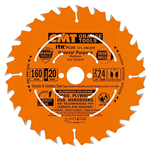 CMT 271.160.24H ITK PLUS RIP AND CROSSCUT SAW BLADE HW 160X1.8/1.2X20(+16) Z