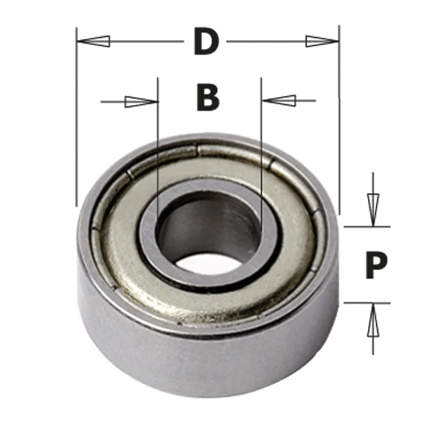 CMT 791.015.00 Bearing, 1-1/4-Inch Diameter, 1/2-Inch Smaller Diameter - Image 3