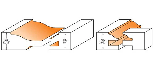 CMT 3-Piece Ogee Raised Panel Set, 1/2-Inch Shank - Image 2
