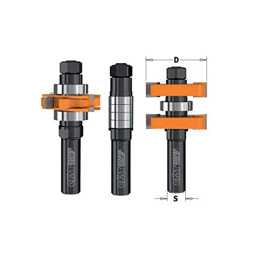 CMT 1/2-Inch Adjustable Tongue and Groove Bit Set for Mission Style Cabinet Doors - Image 2