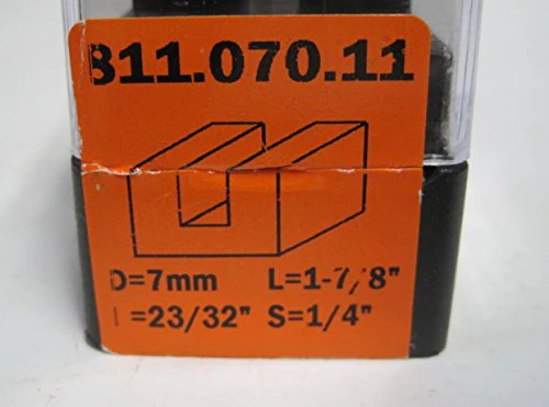 CMT 7mm Short Series Straight Router Bit, 1/4-Inch Shank - Image 3
