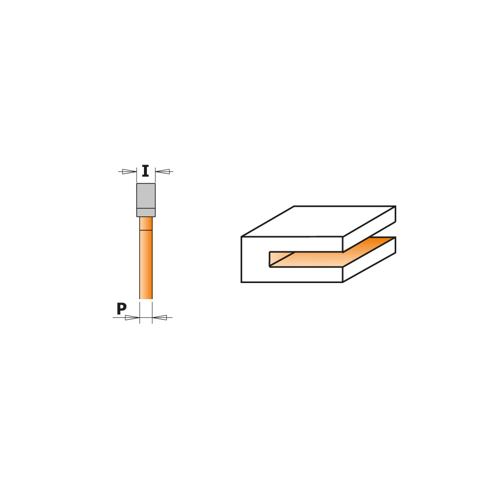 CMT 3-Flute Slot Cutter with Arbor and Bearing - 1/4 in. Slot - 1/4 in. Shank - Image 3