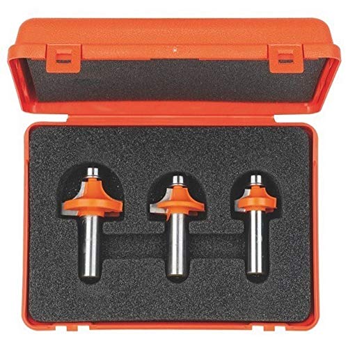 CMT 838.501.11 3-Piece Roundover Bit Set, 1/2-Inch Shank, Carbide-Tipped