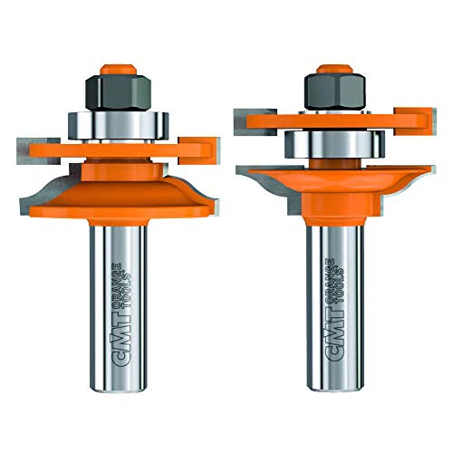 CMT 2-Piece Rail & Stile Bit Set, 1/2-Inch Shank, 1-3/4-Inch Diameter, Carbide-Tipped