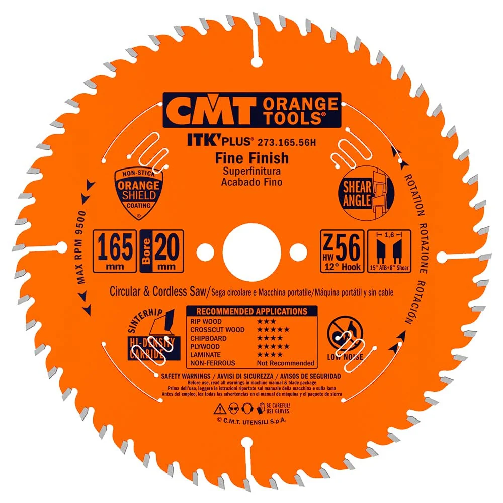 CMT Orange Tools 273.165.56H ITK Plus Saw Blade 6-1/2" x 0.063" / 0.039" x 20mm (5/8") - Image 4