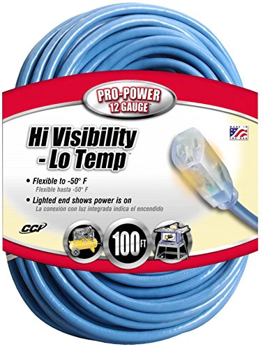 Southwire Coleman Cable 14/3 Low-Temp Extension Cord with Lighted End