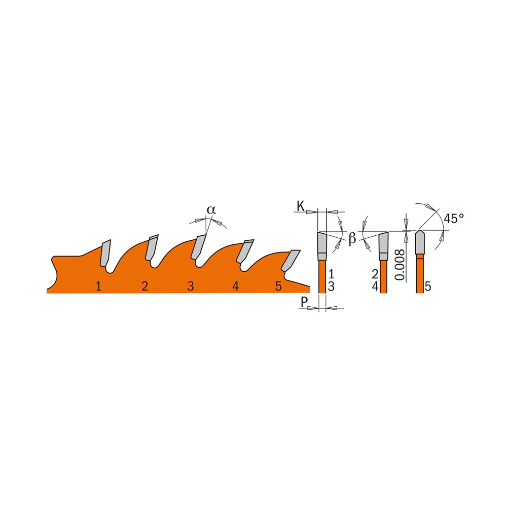 CMT Orange Tools 215.050.10 Combination Blade 10x0.126/0.087x5/8'' T50 4ATB+TCG - Image 3