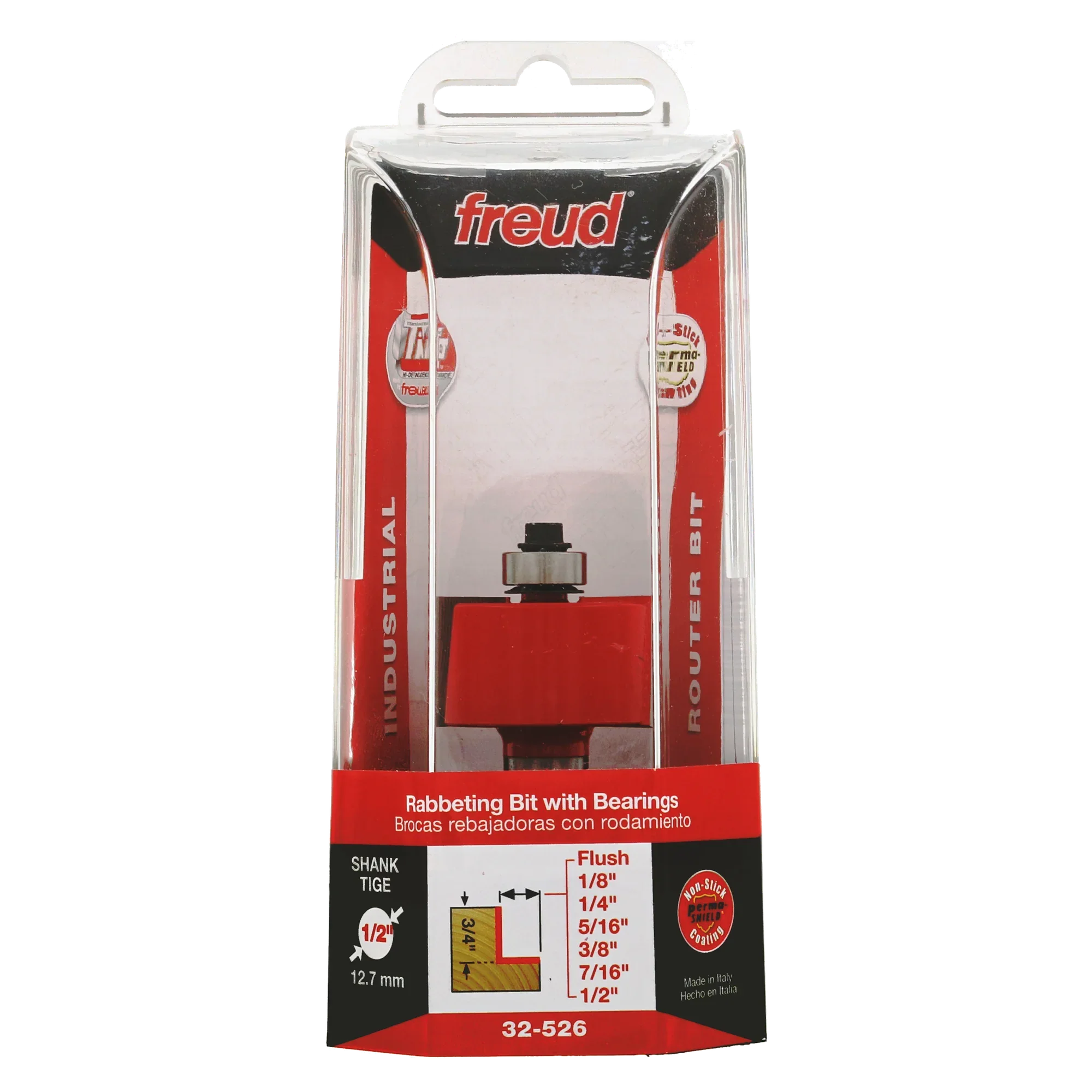 Freud Flush, 1/8",1/4",5/16",3/8",7/16",1/2" Depth Rabbeting Bit with Bearings - Image 8