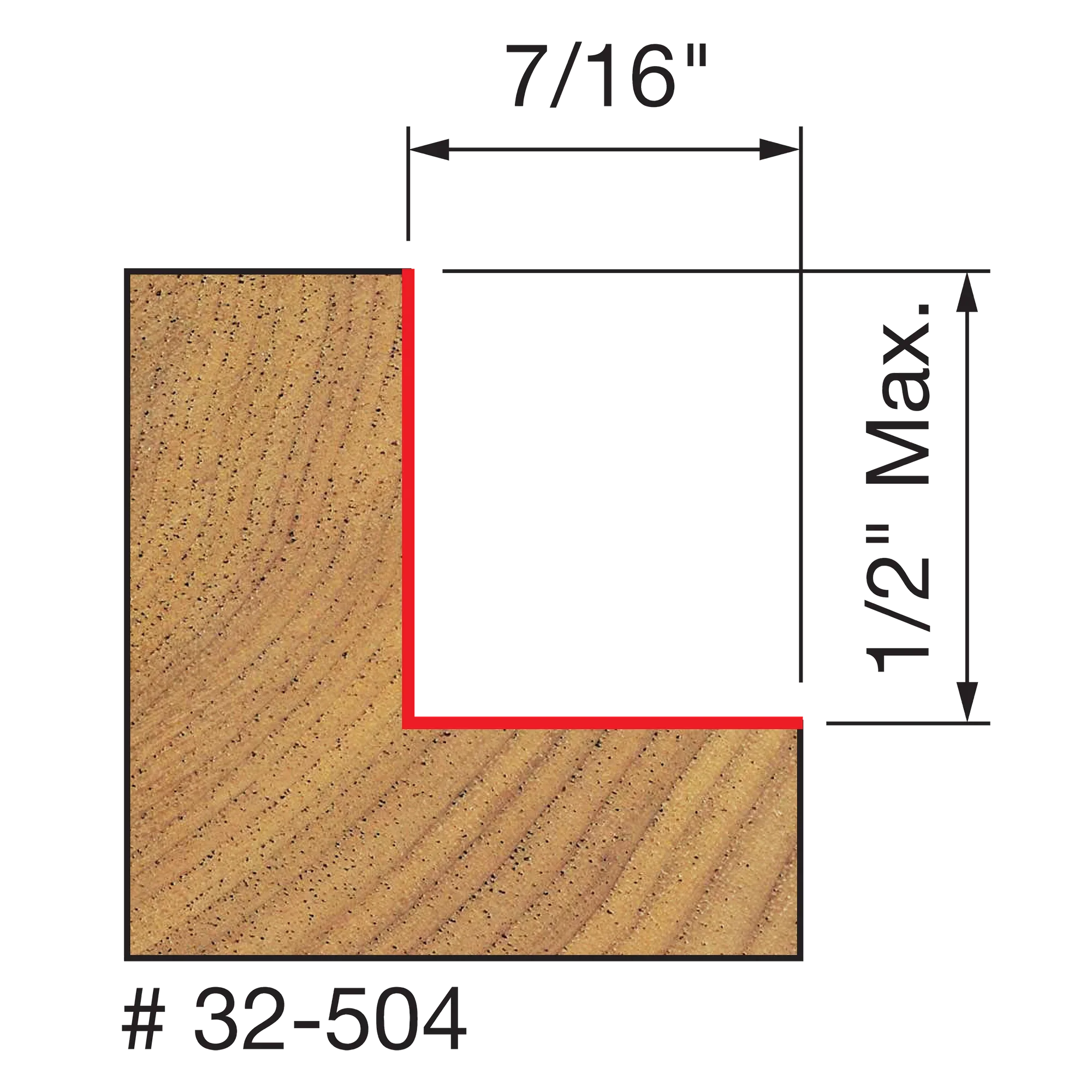 Freud Flush, 1/8",1/4",5/16",3/8",7/16",1/2" Depth Rabbeting Bit with Bearings - Image 2