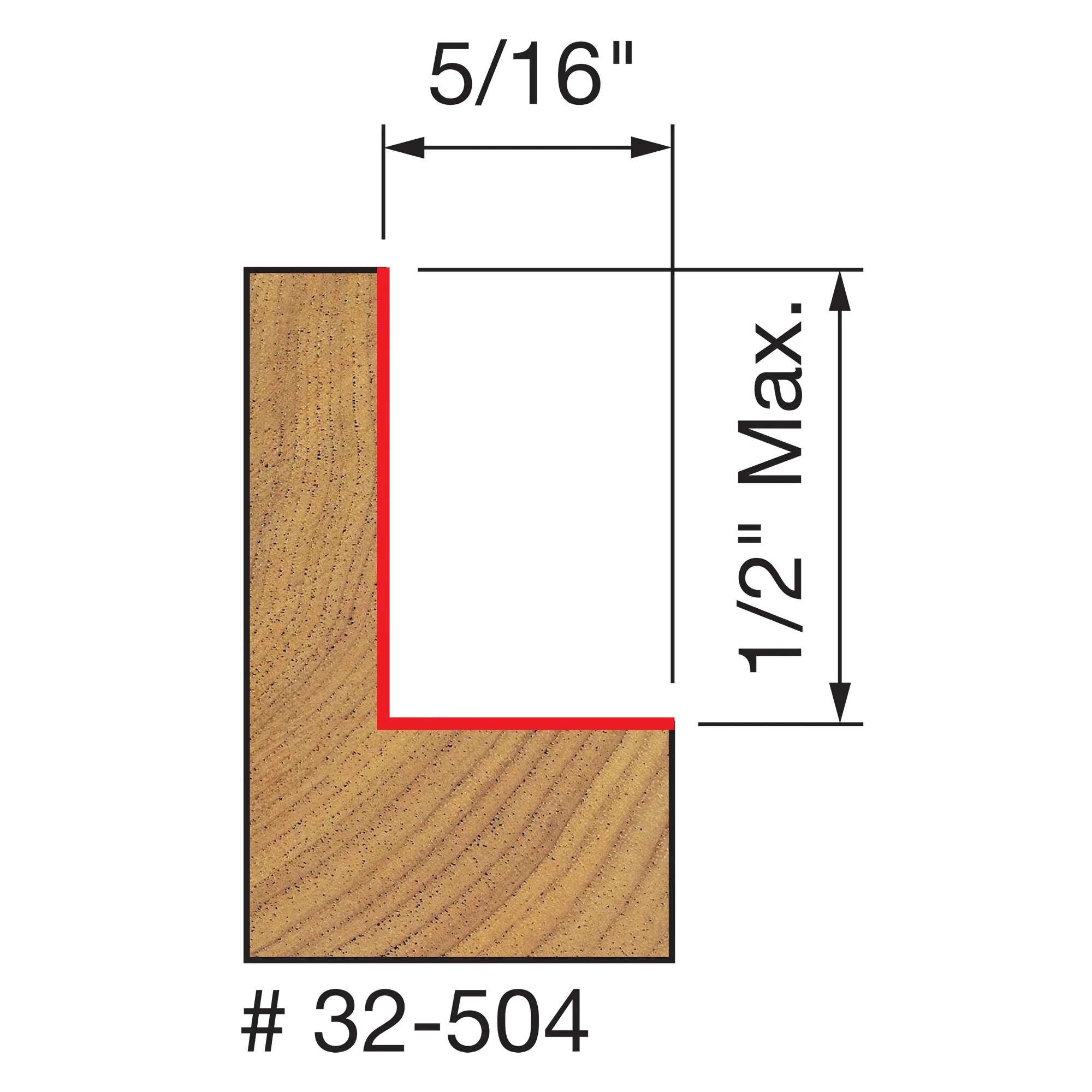 Freud Flush, 1/8",1/4",5/16",3/8",7/16",1/2" Depth Rabbeting Bit with Bearings - Image 3