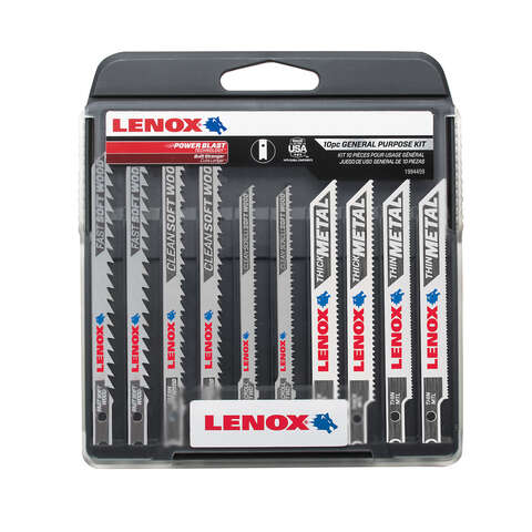 LENOX 4-5 In. Bi-Metal U-Shank General Purpose Jig Saw Blade Set (10-Piece)