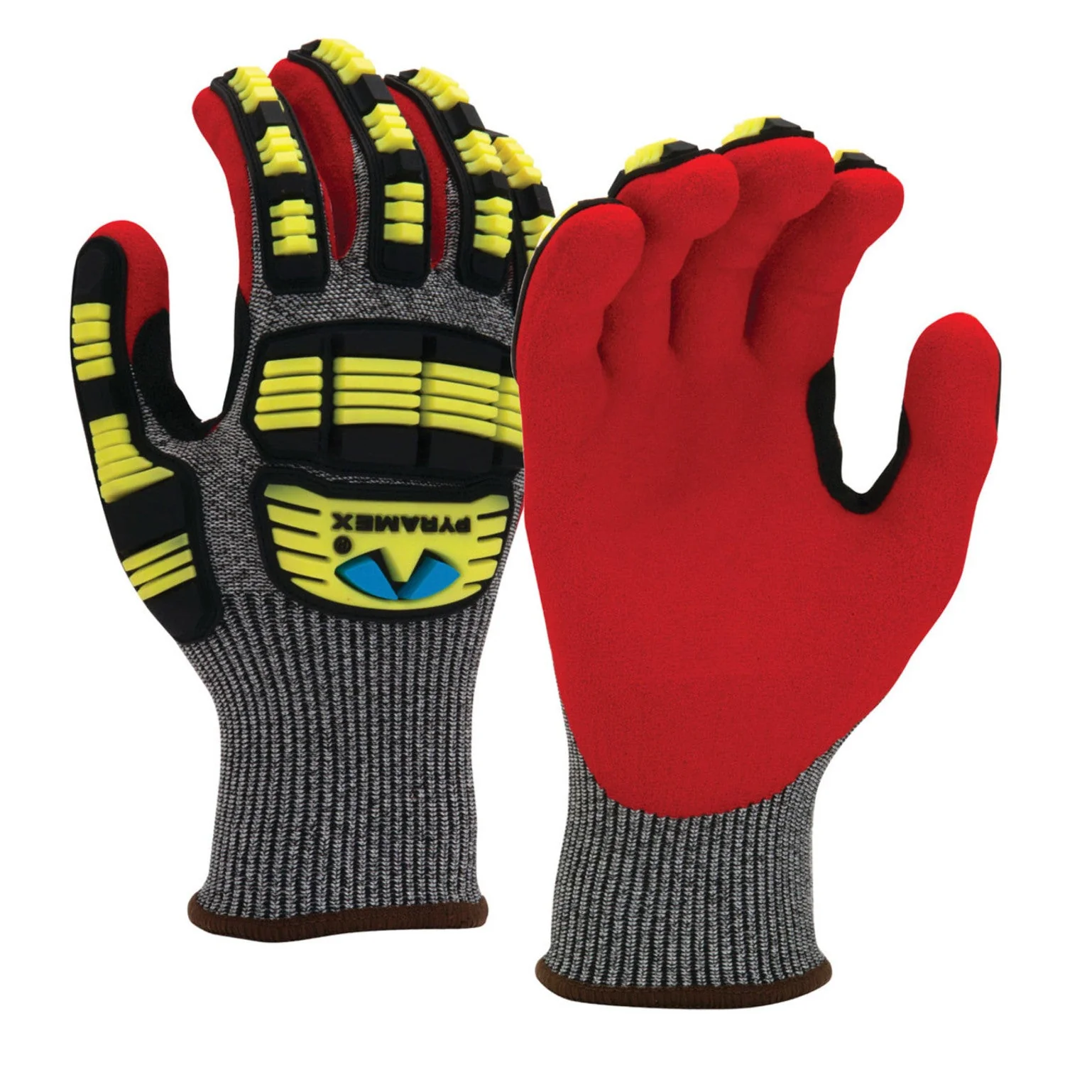 Pyramex GL609CXL A6 Cut Sandy Nitrile Dipped Level 2 Impact Gloves (1-Pair/Size X-Large)