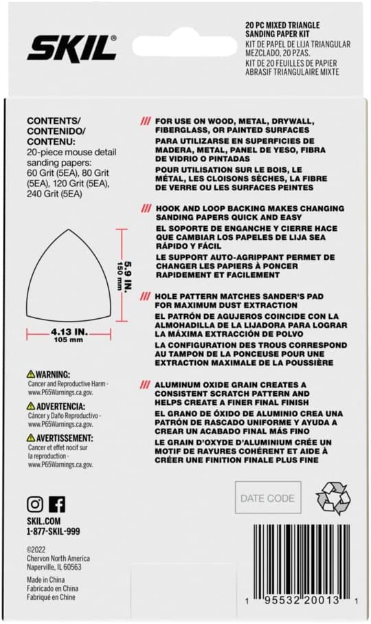 SKIL 20-Piece  Mixed Triangle Sanding Paper Kit - Image 2