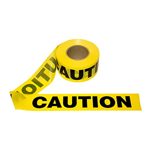 Cordova Pro Pack Yellow Caution Barricade Tape, 3 in. x 1000 ft. Roll, 12-Pack - Image 2