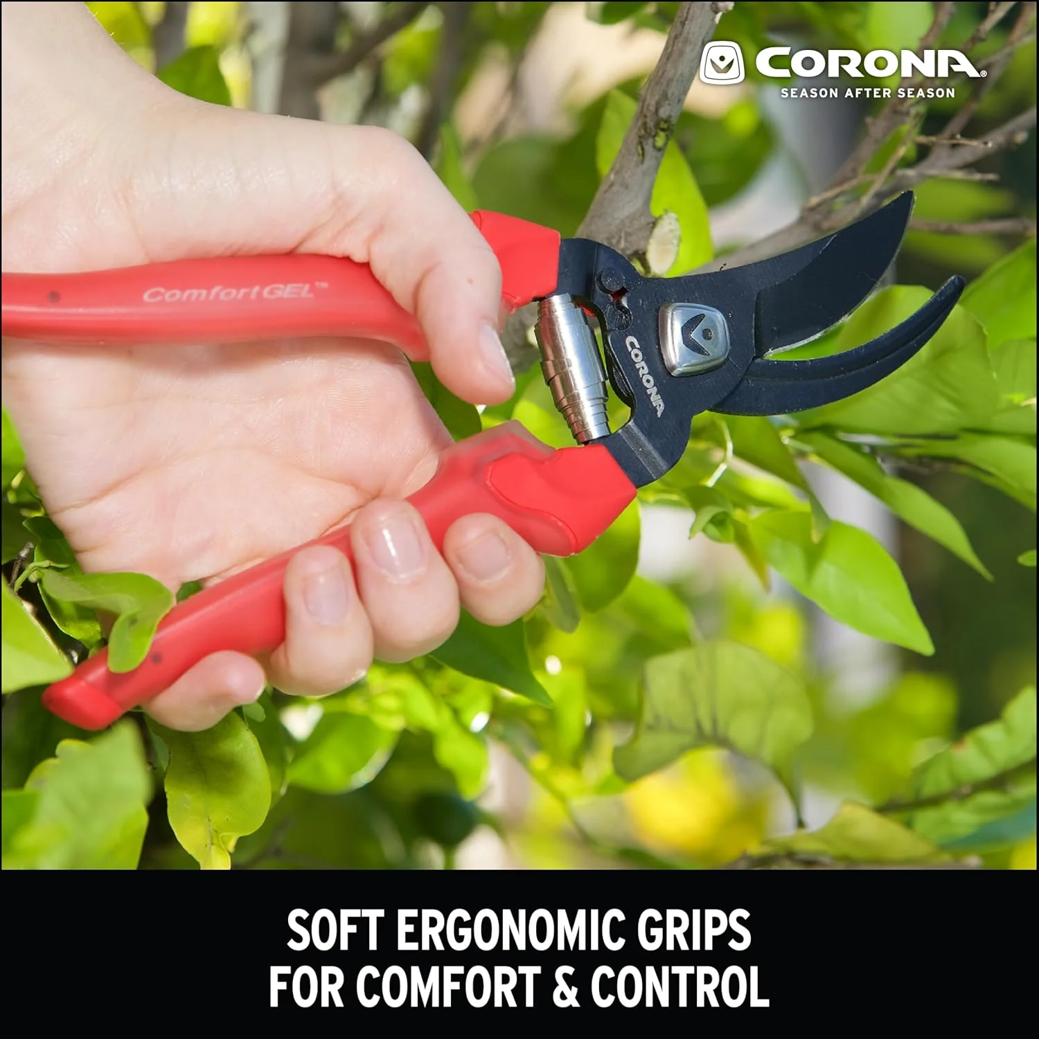 Corona BP 3214D ComfortGEL Bypass Hand Pruner, 3/4-inch, Red - Image 6