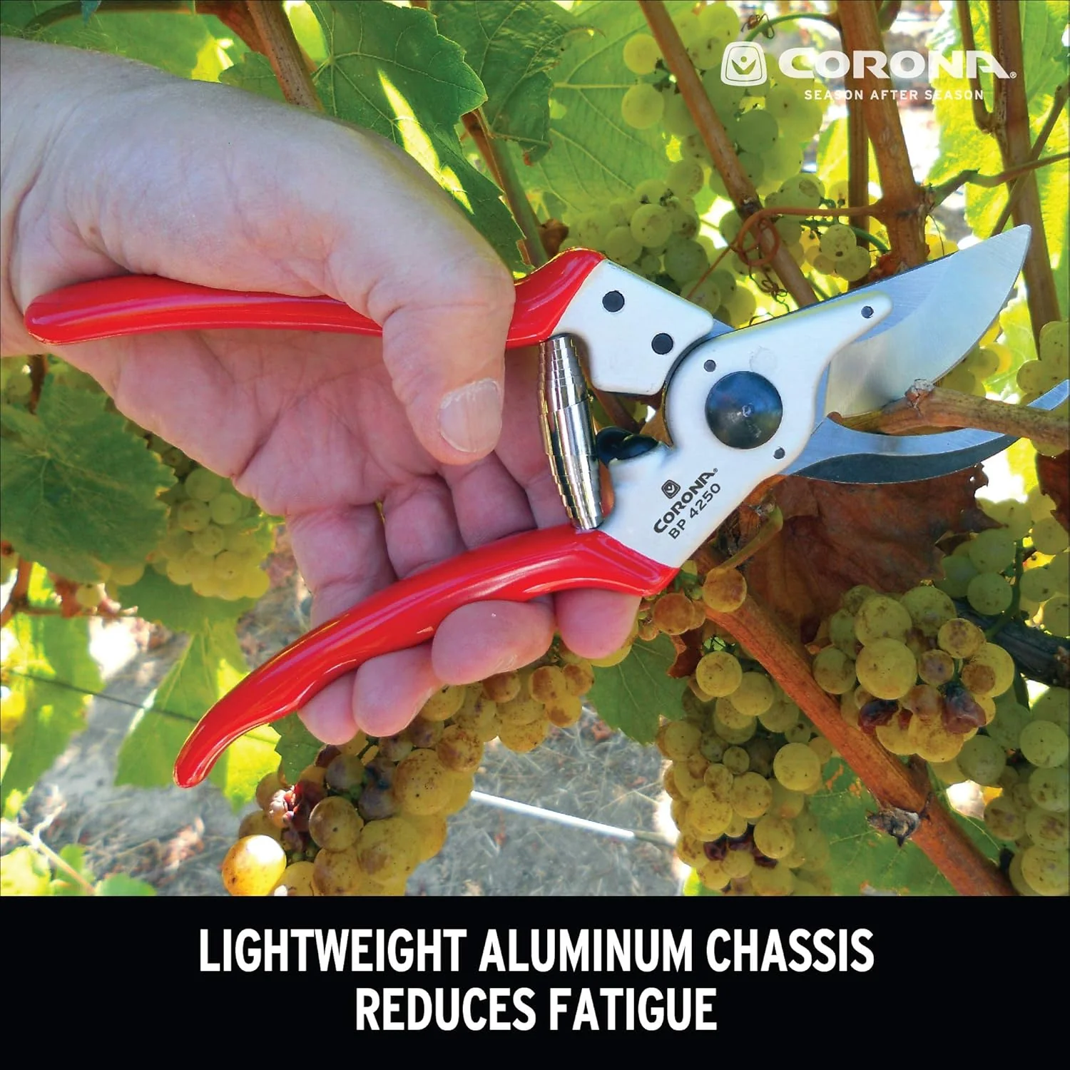 Corona BP4250 Forged Steel Aluminum Handles Bypass Hand Pruner - 1 inch Cut Capacity Stem and Branch Garden Shears, Red - Image 5