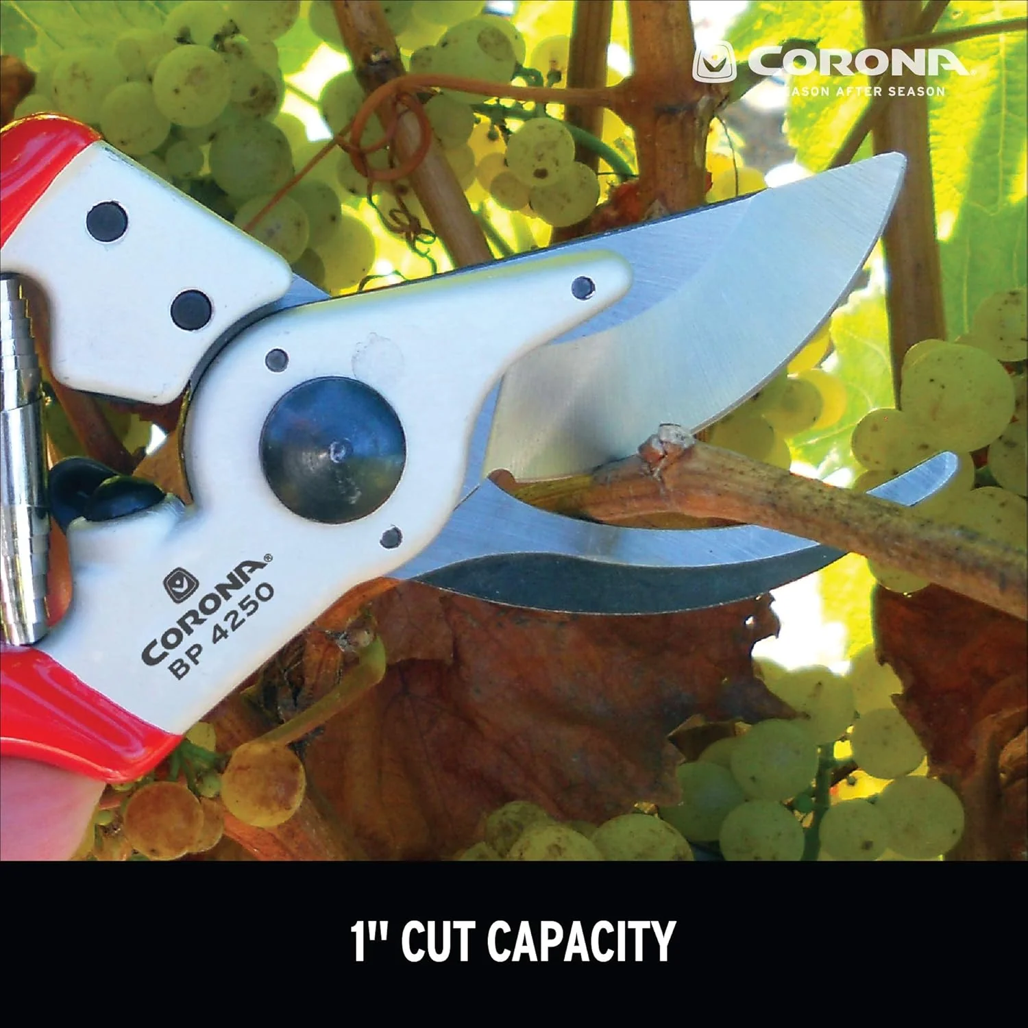 Corona BP4250 Forged Steel Aluminum Handles Bypass Hand Pruner - 1 inch Cut Capacity Stem and Branch Garden Shears, Red - Image 7