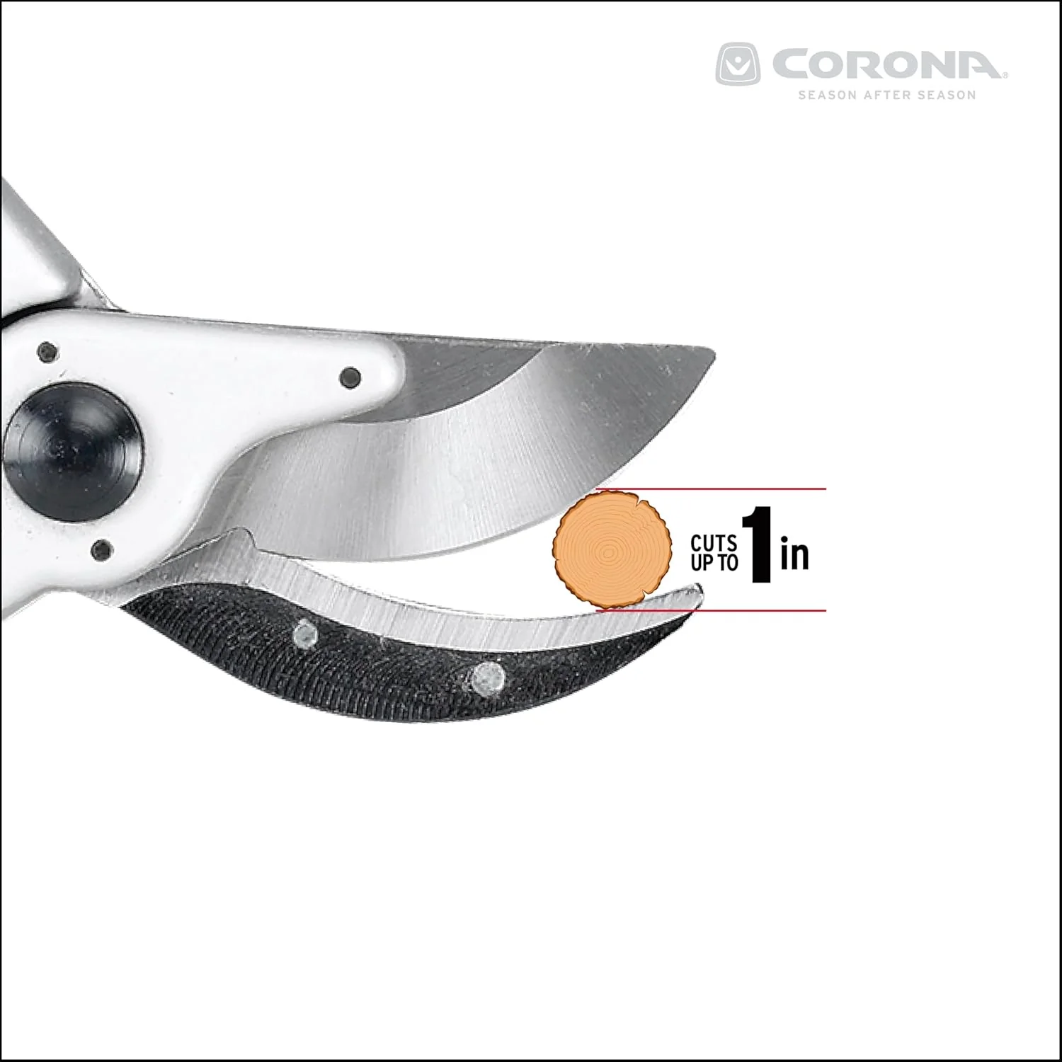 Corona BP 6250 Forged Steel Aluminum Handles Bypass Hand Pruner - 1 inch Cut Capacity Stem and Branch Garden Shears, Red - Image 7