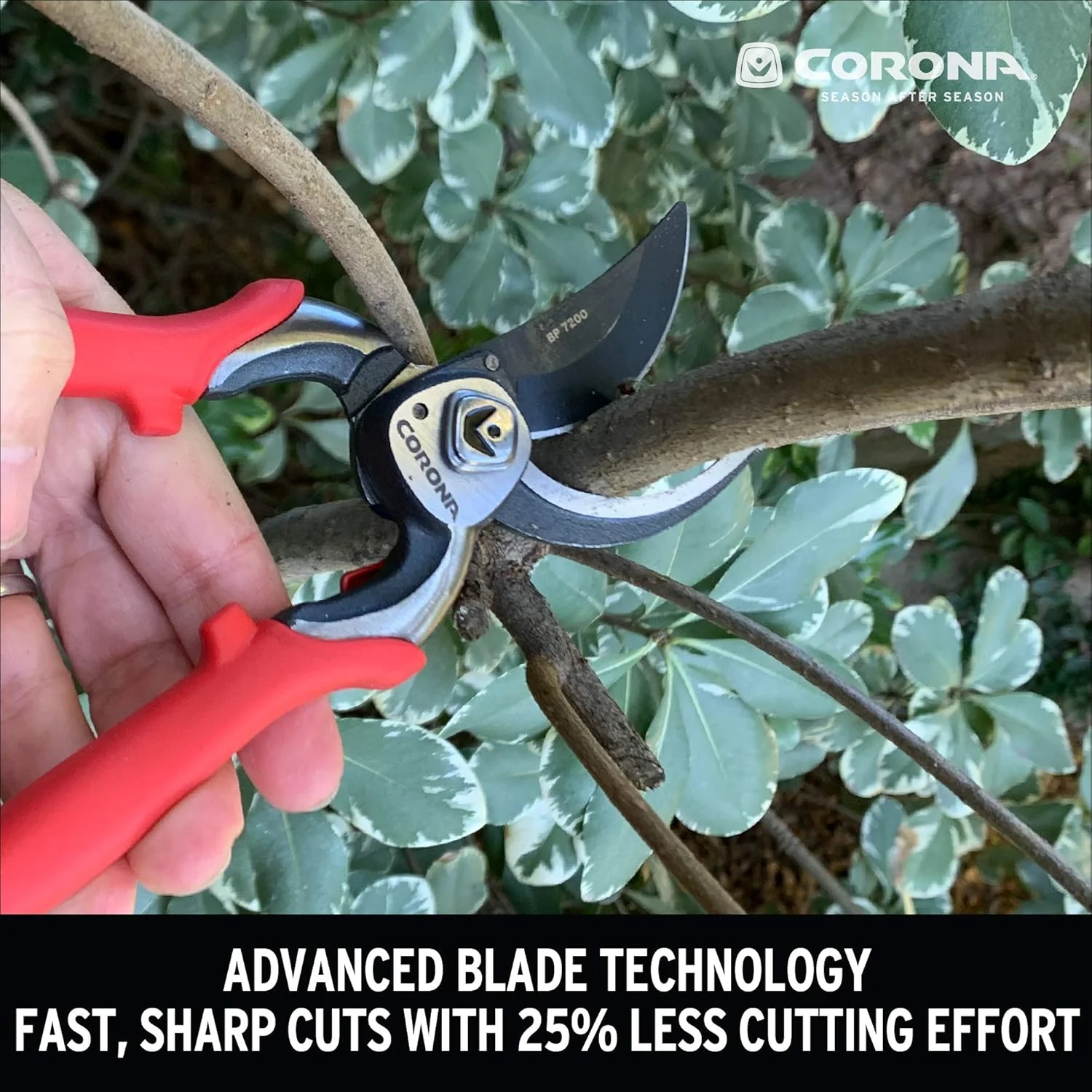 Corona BP7200 Forged Pro Cut Bypass Hand Pruner, 1-Inch, Red - Image 5