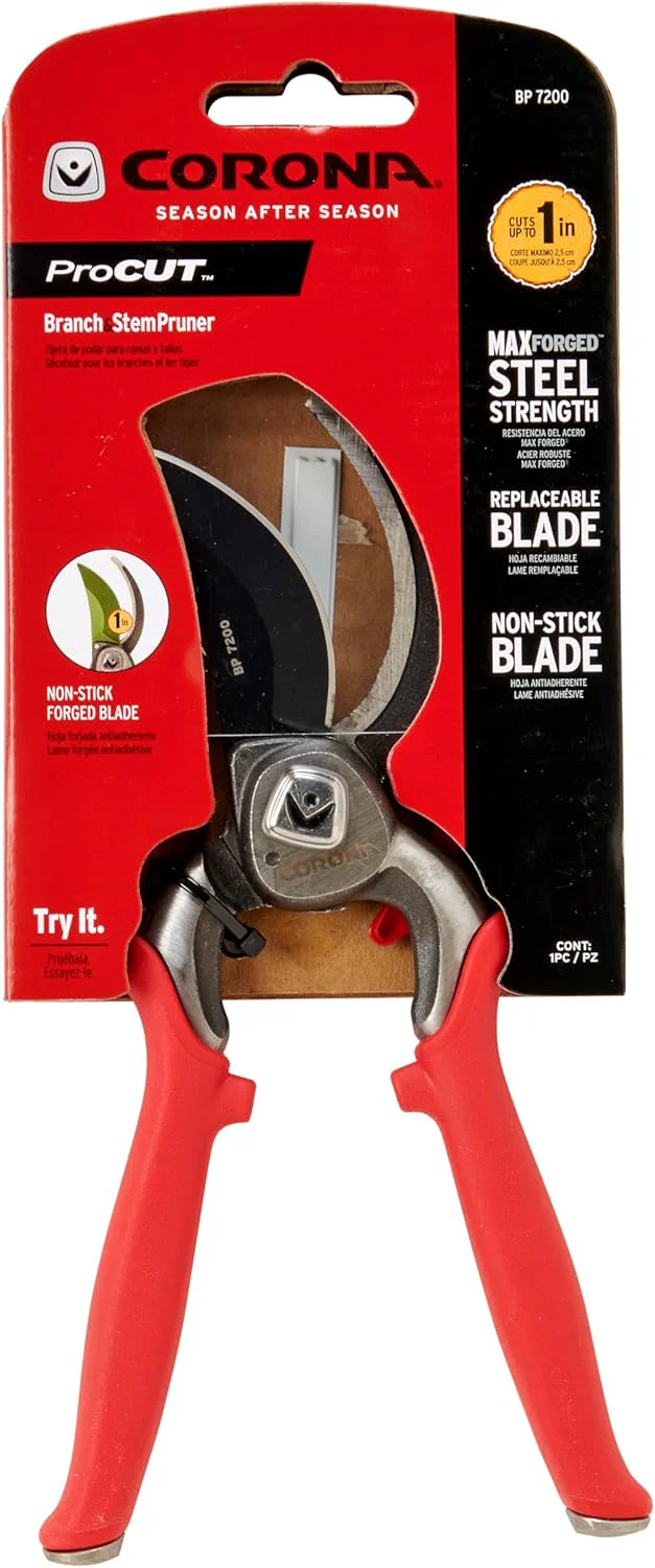 Corona BP7200 Forged Pro Cut Bypass Hand Pruner, 1-Inch, Red - Image 9