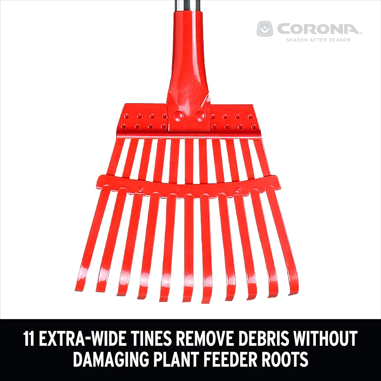 Corona RK62060 Fixed Tine Shrub Rake, Aluminum Handle, 8-Inch Wide Shrub Rake - Image 5