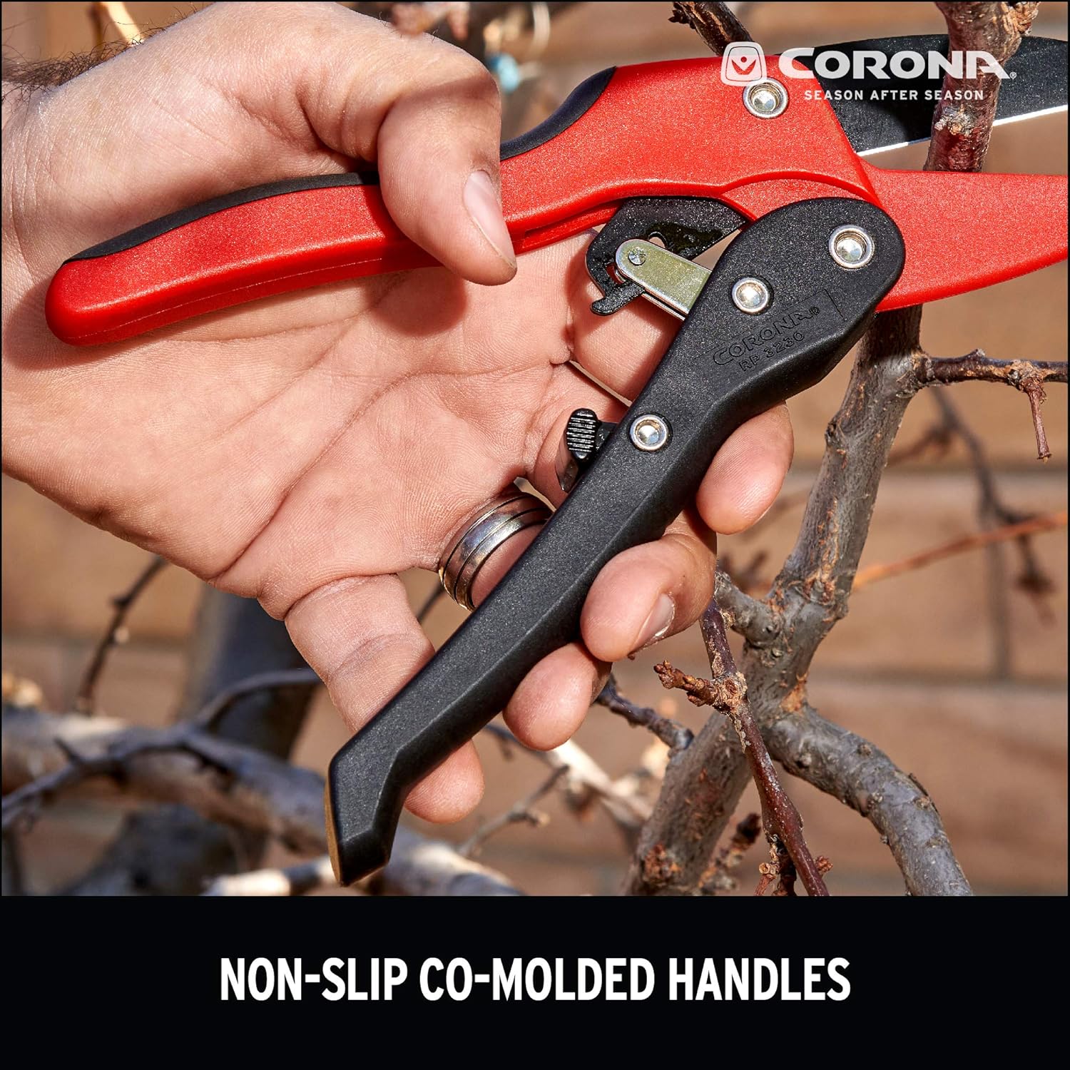 Corona RP3230 Rachet Hand Pruner - 3/4" Cut Capacity Stem and Branch Garden Shears, Red - Image 5