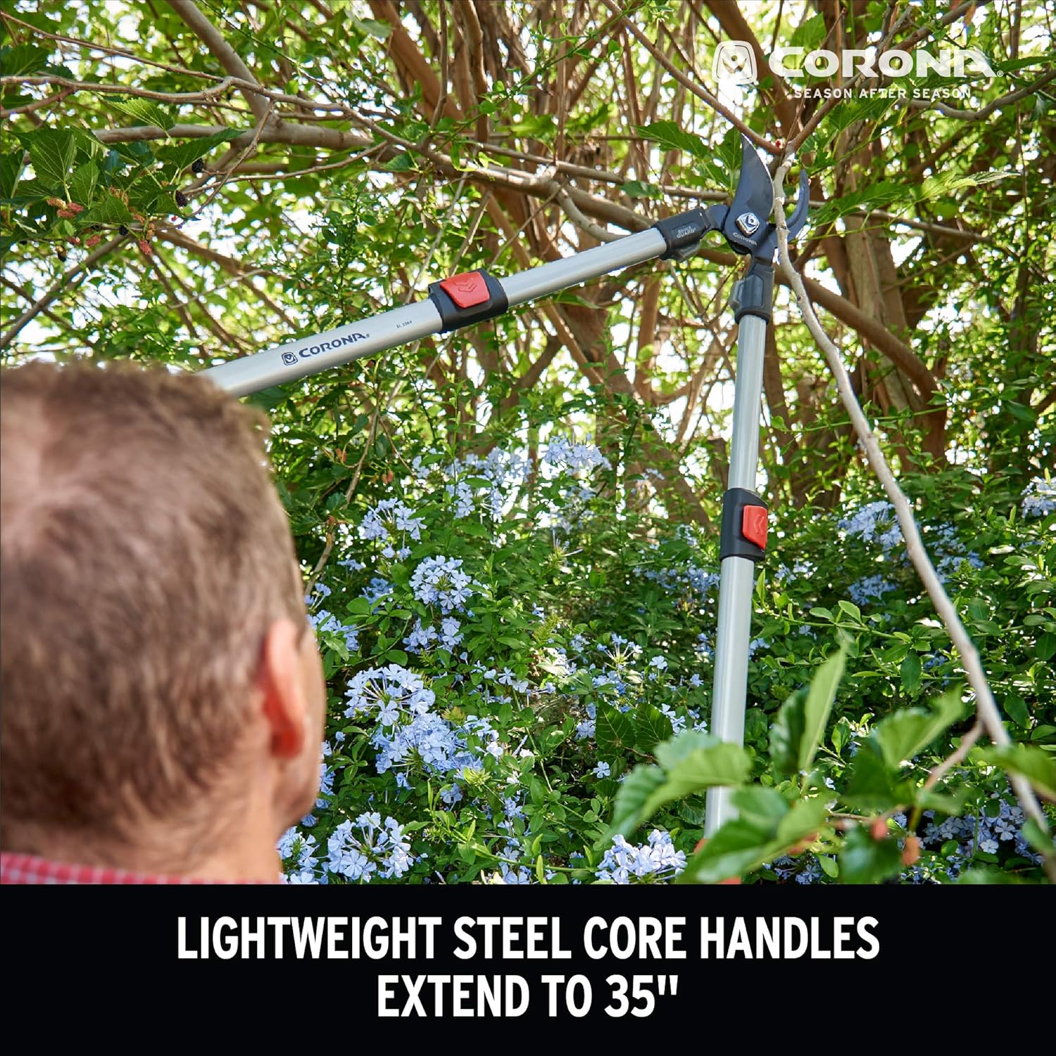 Corona SL 3364 ComfortGEL Extendable Bypass Lopper, 1-1/2" Cut Extendable Handle - Image 3