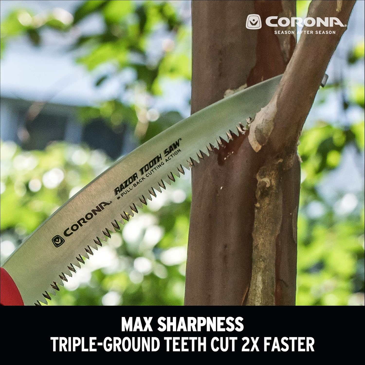 Corona Tools RS7395 14-Inch RazorTOOTH Pruning Saw, Tree Saw Designed for Single-Hand Use, Curved Blade Hand Saw, Cuts Branches Up to 8" in Diameter - Image 2