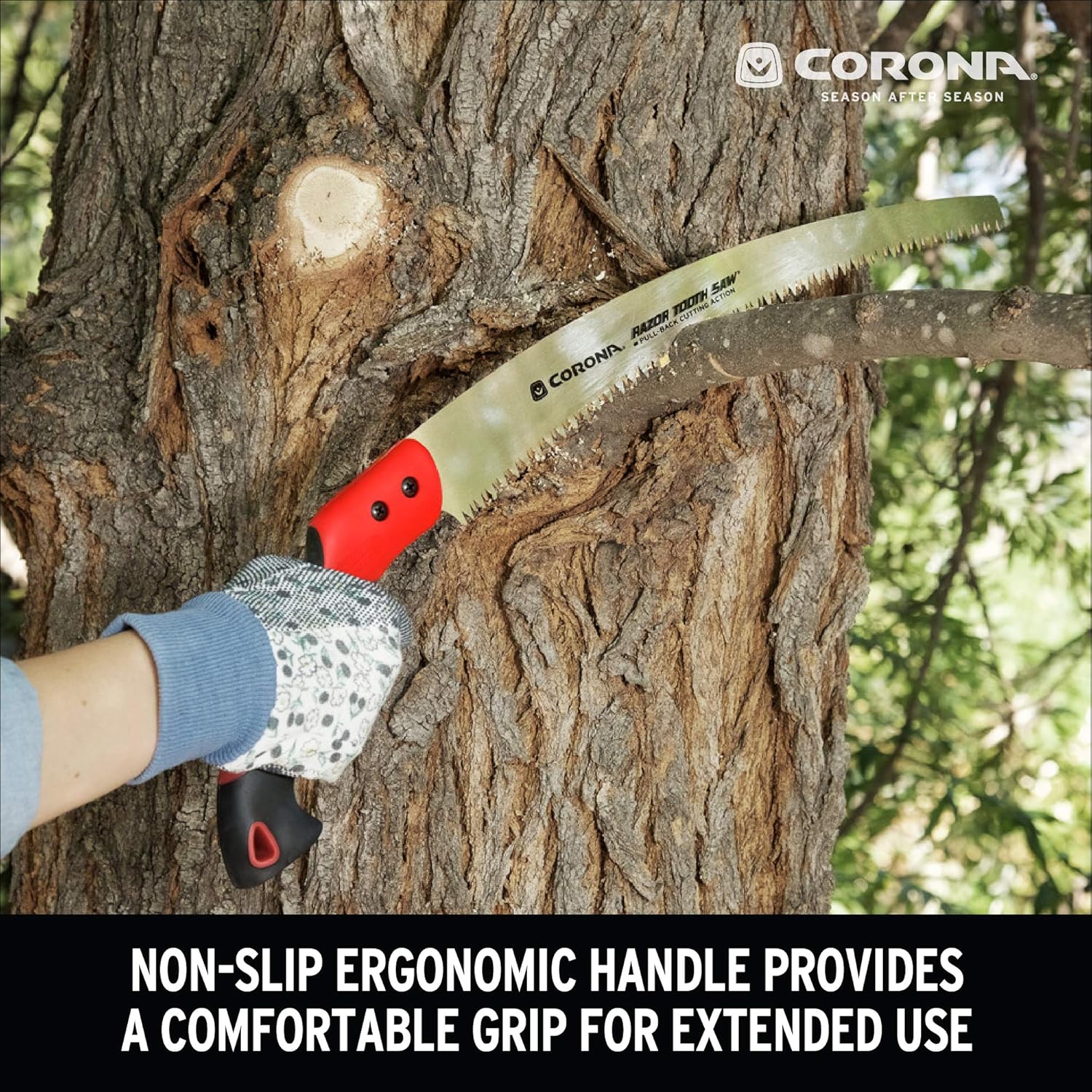 Corona Tools RS7395 14-Inch RazorTOOTH Pruning Saw, Tree Saw Designed for Single-Hand Use, Curved Blade Hand Saw, Cuts Branches Up to 8" in Diameter - Image 4