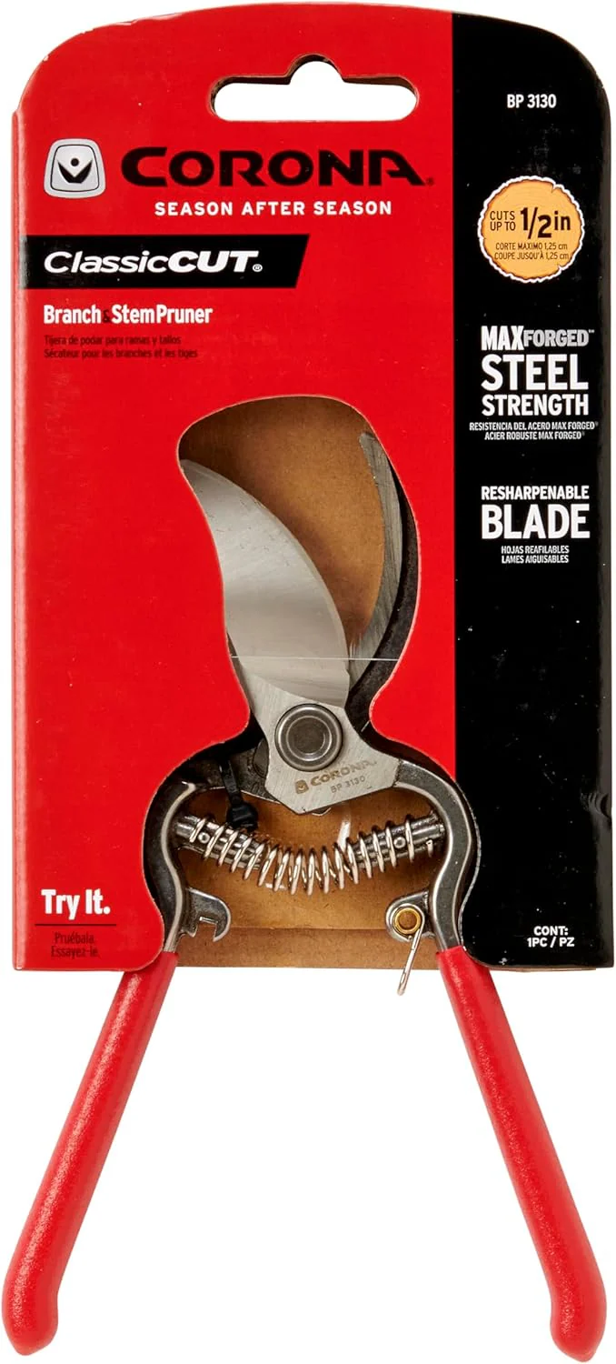 Corona Tools BP3130 ClassicCUT Forged Bypass Pruning Shears for Gardening, Cuts Branches and Stems up to 1/2-inch in Diameter, 1/2-inch Cut Bypass Pruner - Image 8
