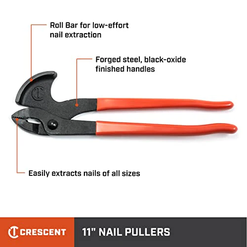 Crescent 11" Nail Puller Pliers - NP11,Red/Black - Image 3