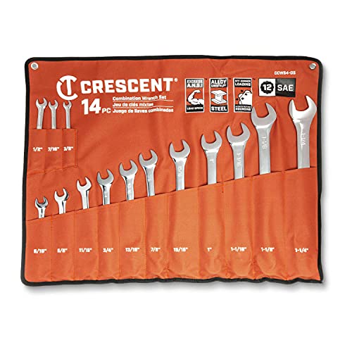 Crescent 14-Piece 12 Point SAE Combination Wrench Set with Tool Roll - Image 5