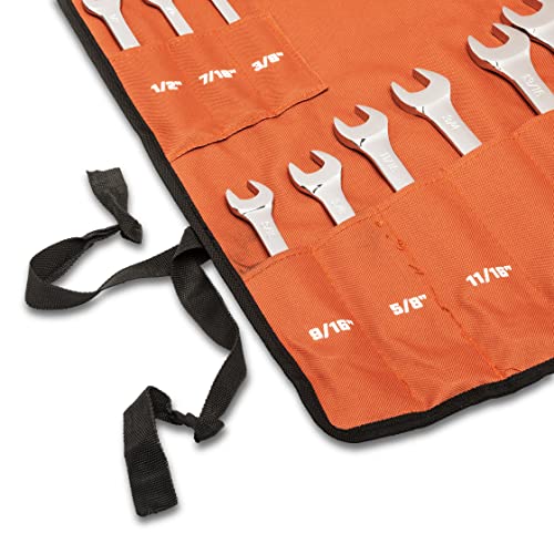 Crescent 14-Piece 12 Point SAE Combination Wrench Set with Tool Roll - Image 6