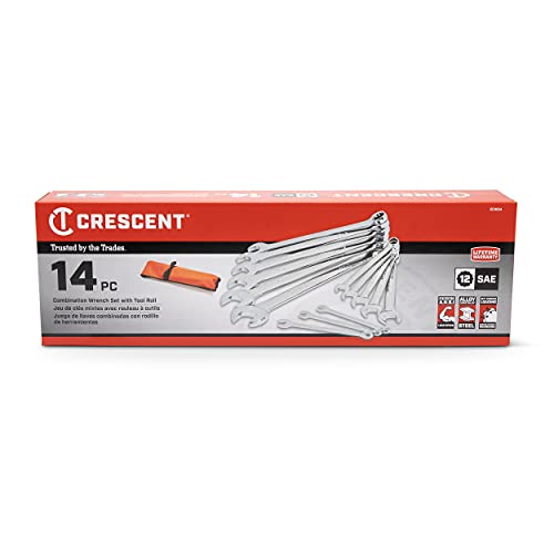 Crescent 14-Piece 12 Point SAE Combination Wrench Set with Tool Roll - Image 7