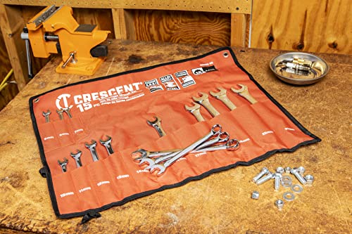 Crescent 15-Piece 12-Point Metric Combination Wrench Set with Tool Roll - Image 4