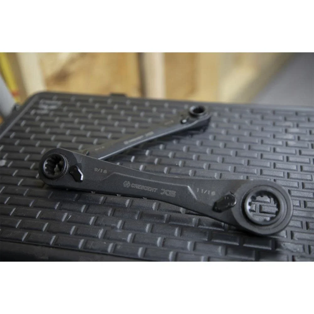 Crescent 2-Piece X6 4-in-1 Black Oxide Spline Ratcheting SAE Wrench Set - Image 3