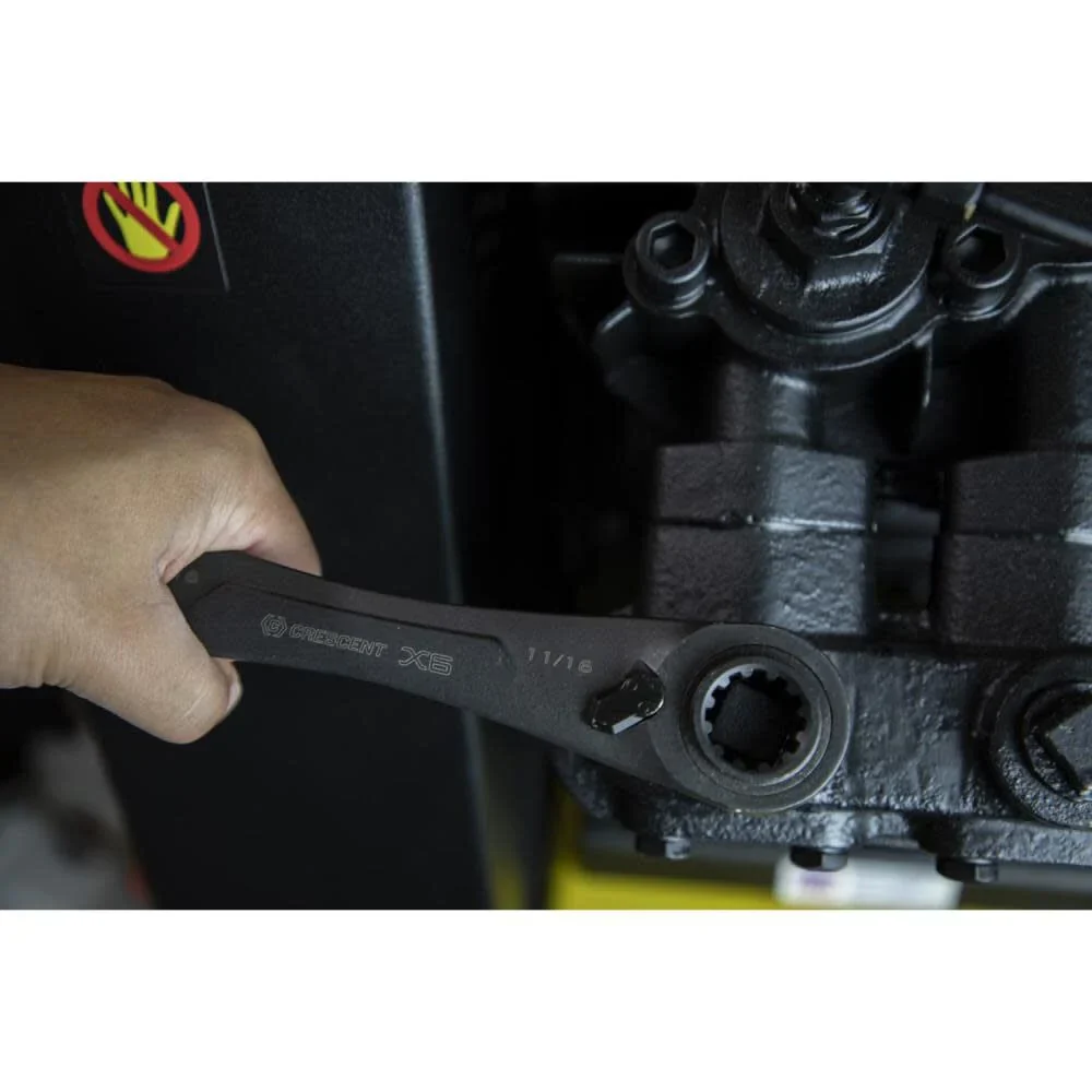 Crescent 2-Piece X6 4-in-1 Black Oxide Spline Ratcheting SAE Wrench Set - Image 5