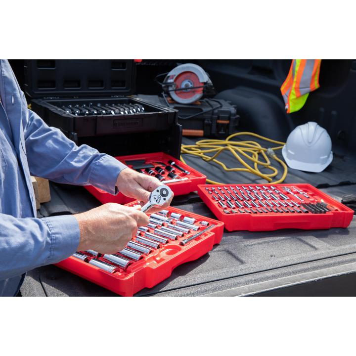 Crescent 229-Piece 1/4", 3/8" & 1/2" Drive Mechanics Hand Tool Set with 3 Drawer Storage Case - Image 9