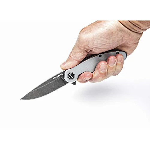 Crescent 3-1/4 In. Drop Point Aluminum Handle Pocket Knife - Image 3