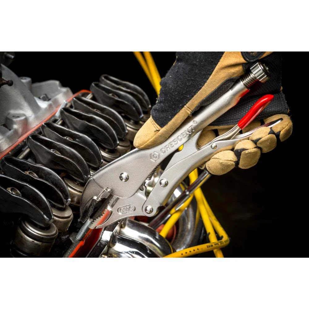Crescent 3 Piece Curved Jaw Locking Pliers with Wire Cutter Set - CLP3SETN-08 - Image 9
