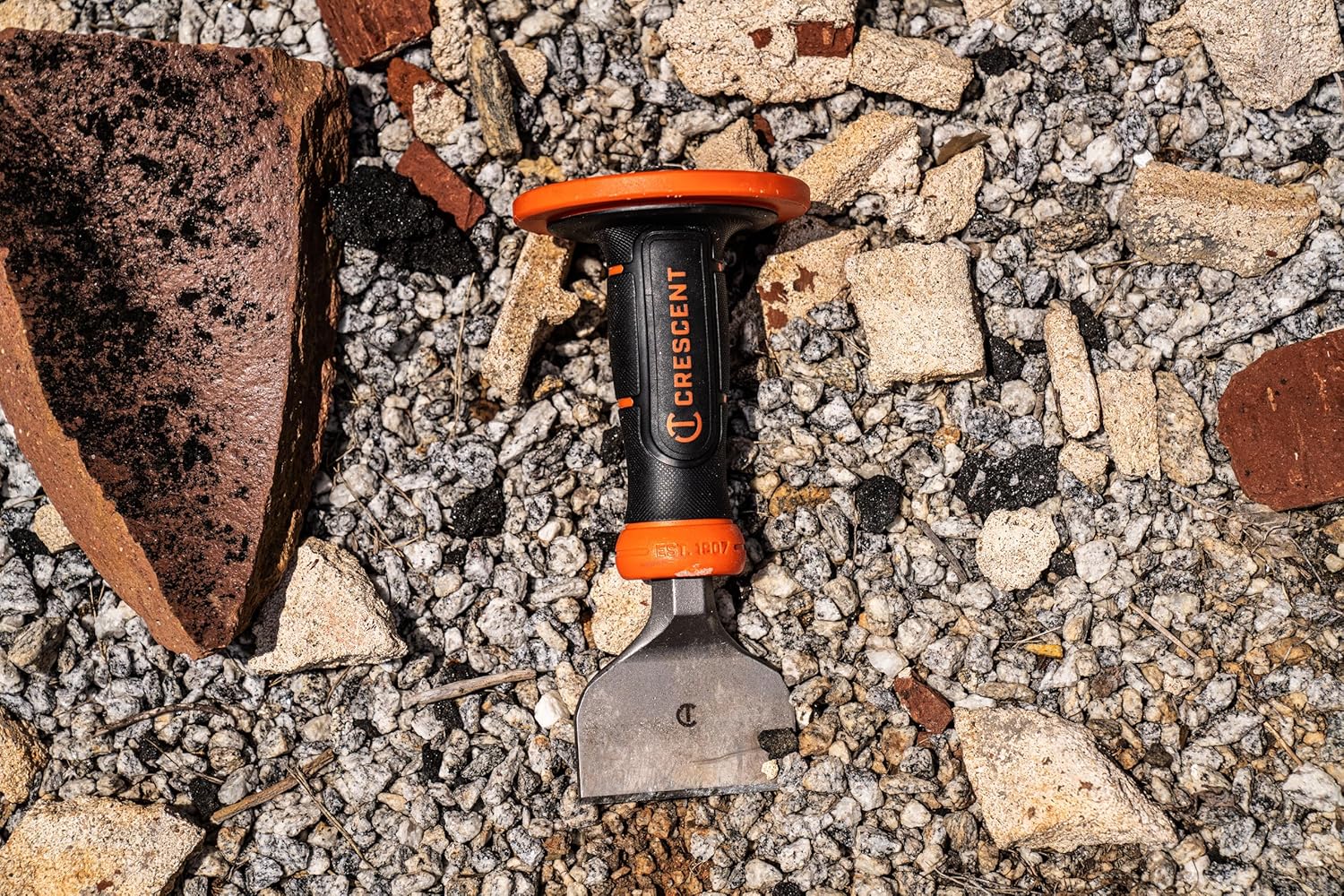 Crescent CBCH30H 3" x 8-1/2" Brick Chisel with Handguard - Image 7