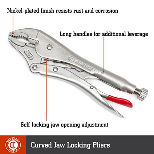 CRESCENT 5" Curved Jaw Locking Pliers with Wire Cutter - C5CVN-08 - Image 3