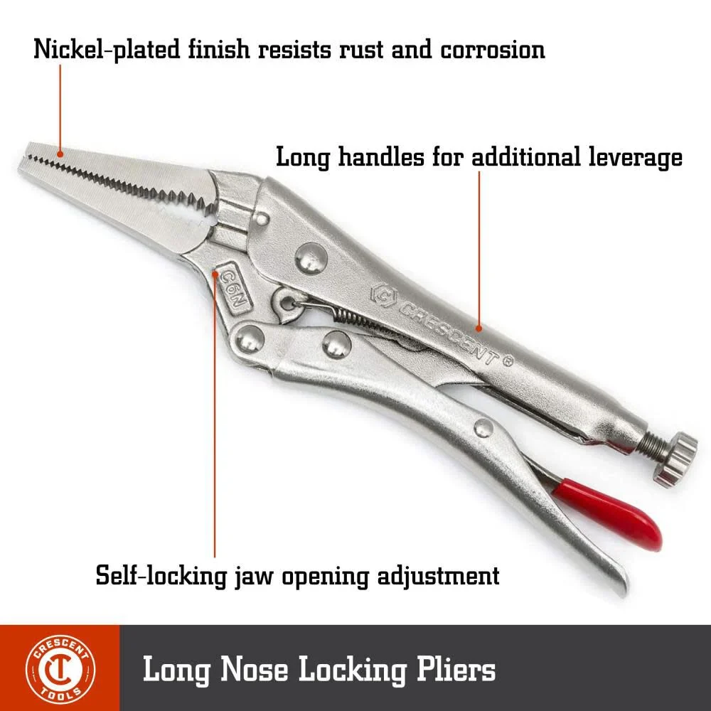 Crescent 5-Piece Curved and Long Nose Locking Plier Set - Image 9